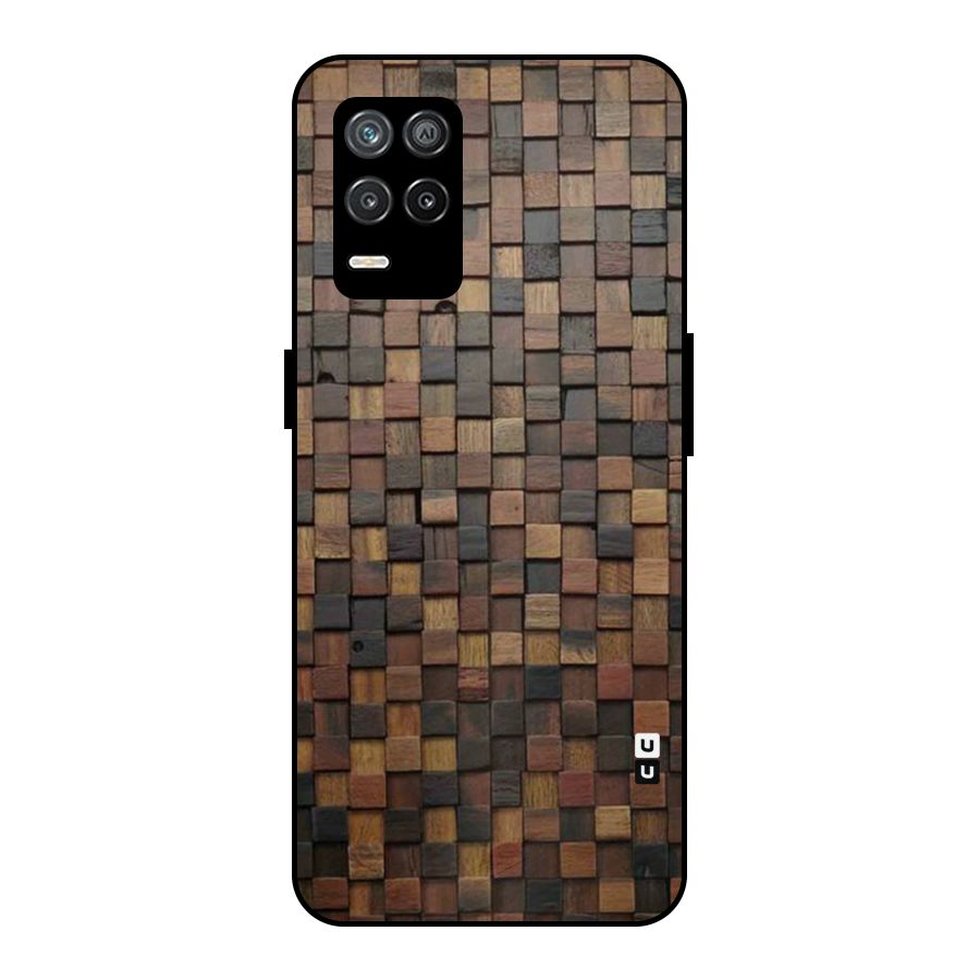 Blocks Of Wood Metal Back Case for Realme 8 5G
