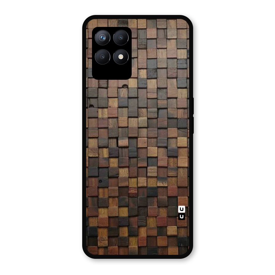 Blocks Of Wood Metal Back Case for Realme 8i