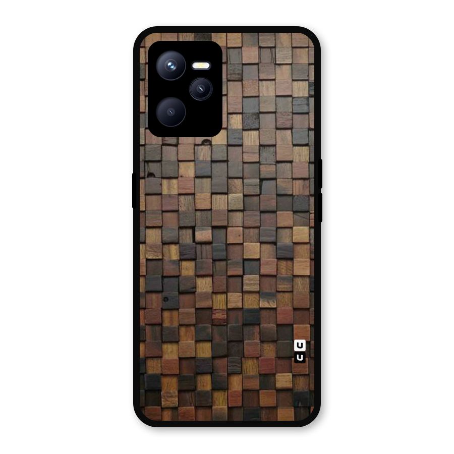 Blocks Of Wood Metal Back Case for Realme C35
