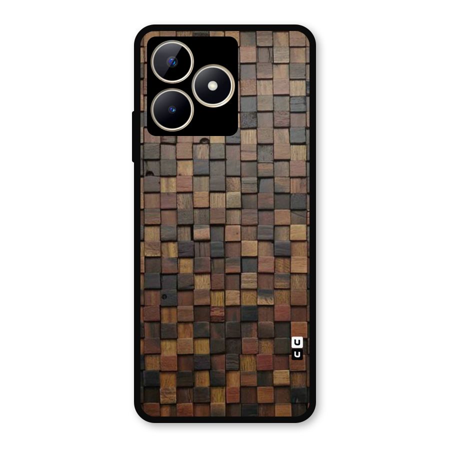 Blocks Of Wood Metal Back Case for Realme C53