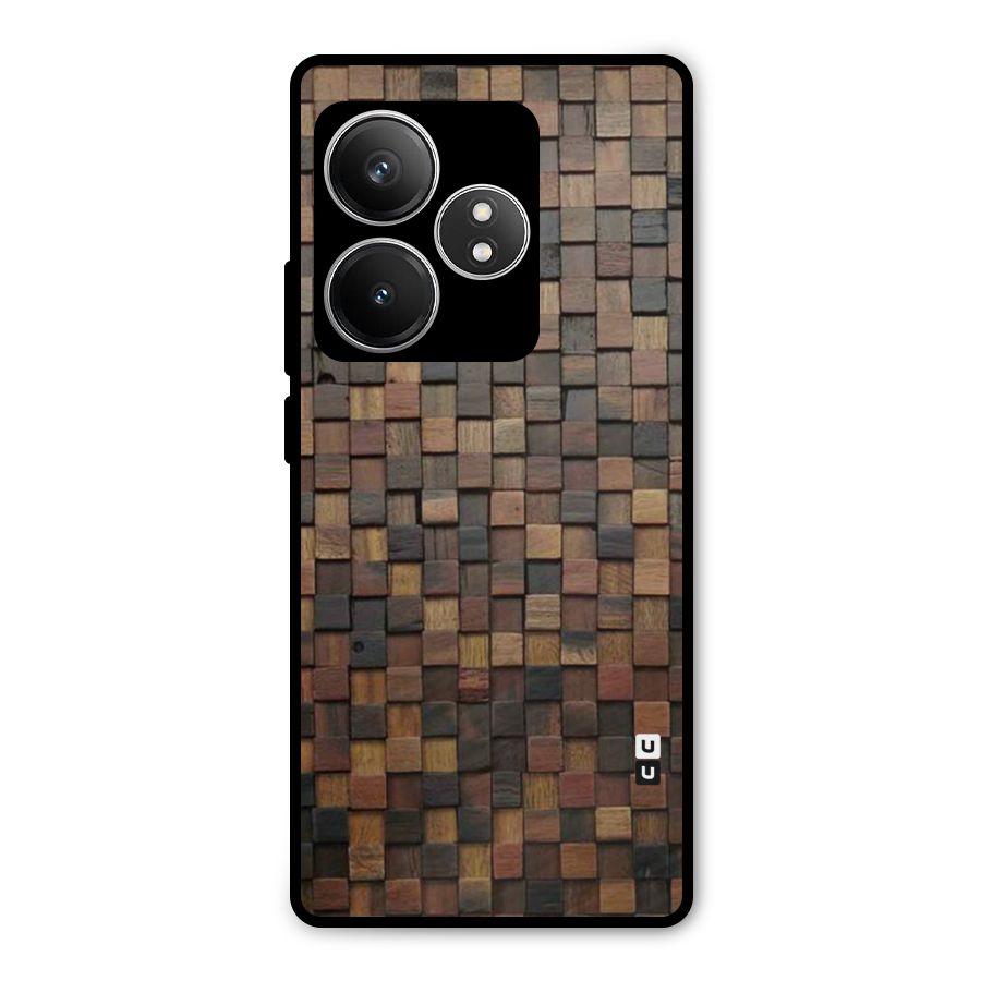 Blocks Of Wood Metal Back Case for Realme GT 6T