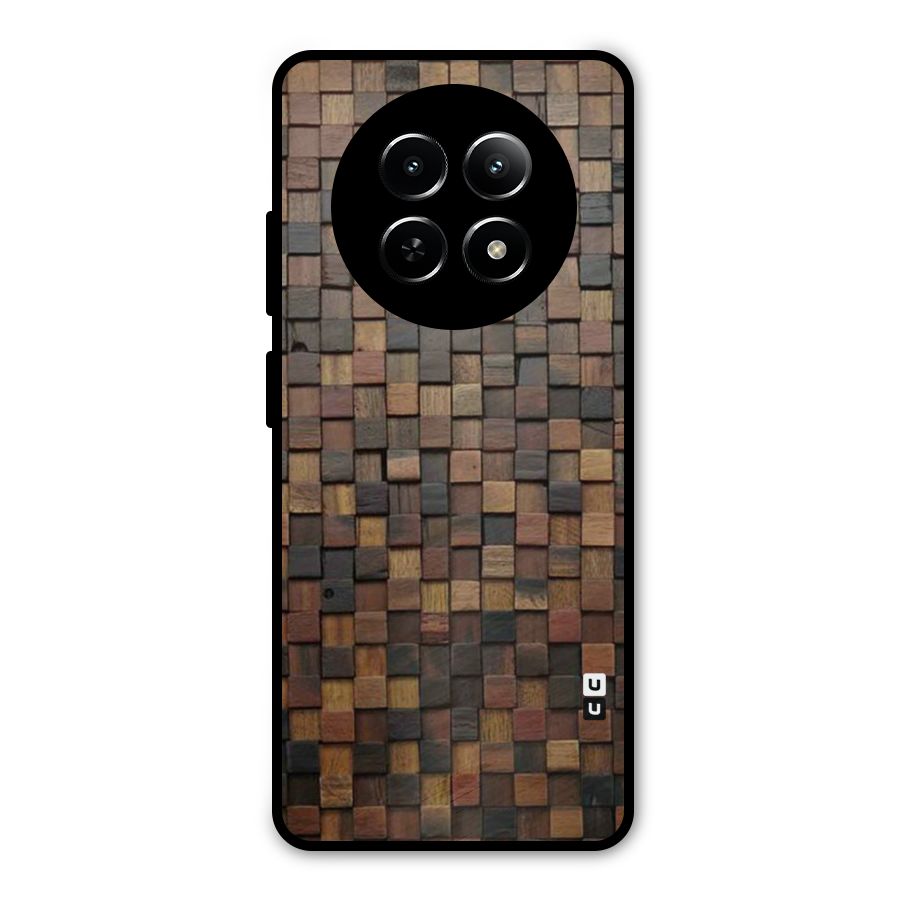 Blocks Of Wood Metal Back Case for Realme Narzo 70x 5G