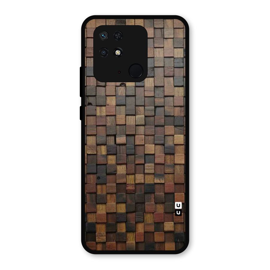 Blocks Of Wood Metal Back Case for Redmi 10