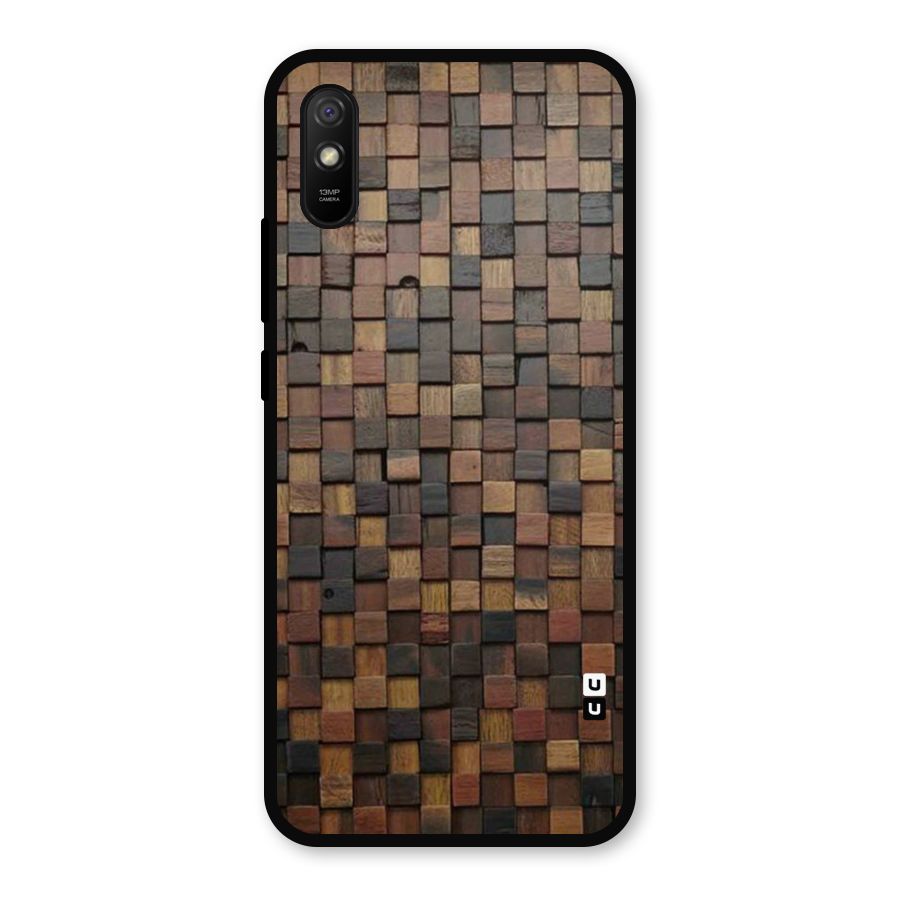 Blocks Of Wood Metal Back Case for Redmi 9i