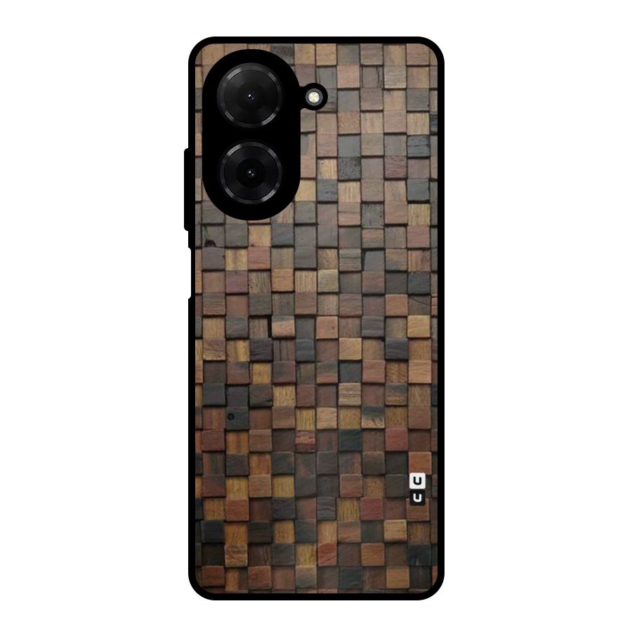 Blocks Of Wood Metal Back Case for Redmi A5 4G