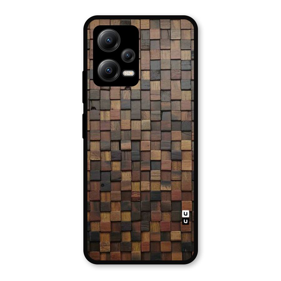 Blocks Of Wood Metal Back Case for Redmi Note 12 5G