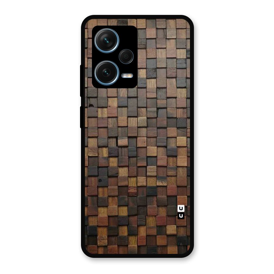 Blocks Of Wood Metal Back Case for Redmi Note 12 Pro Plus 5G