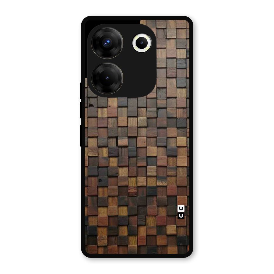 Blocks Of Wood Metal Back Case for Tecno Camon 20