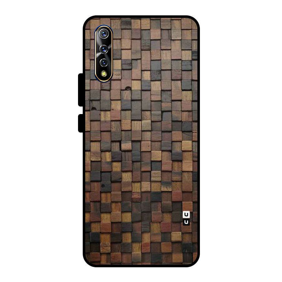 Blocks Of Wood Metal Back Case for Vivo S1