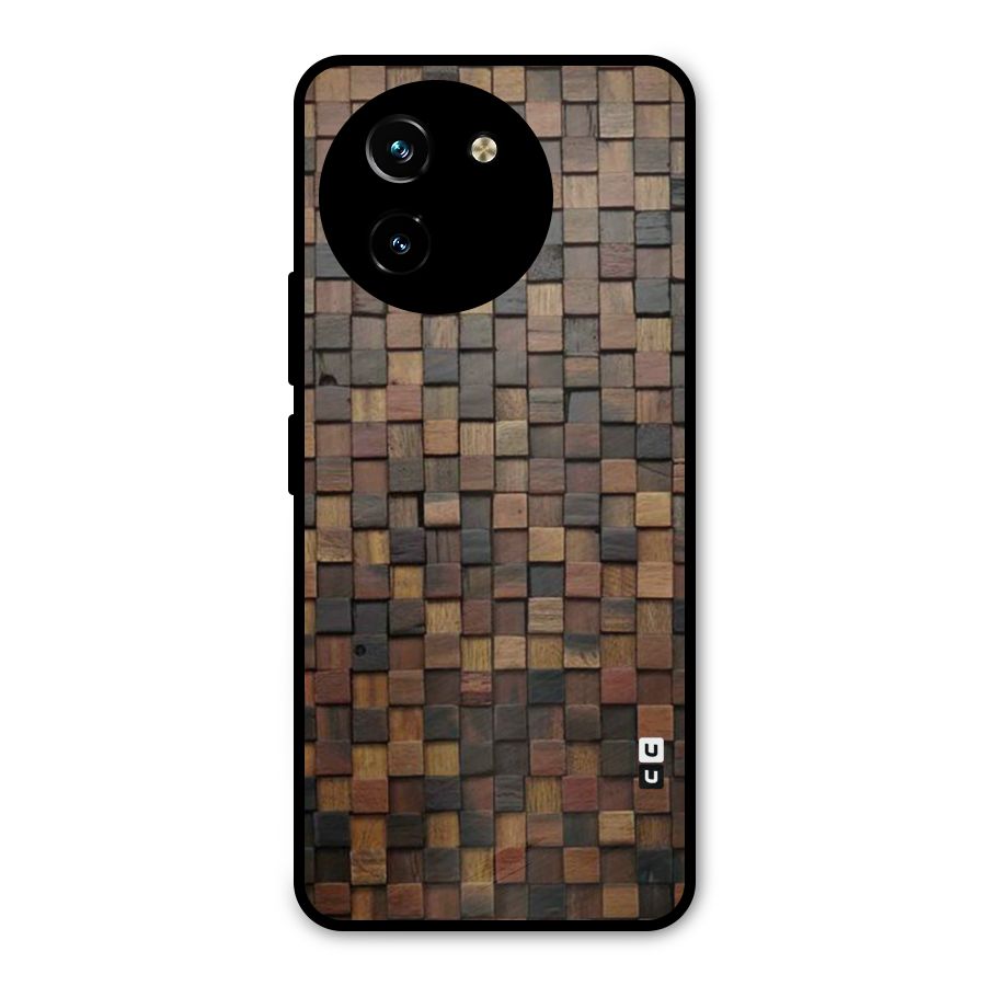 Blocks Of Wood Metal Back Case for Vivo T3x