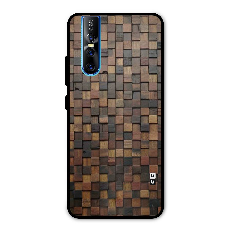 Blocks Of Wood Metal Back Case for Vivo V15 Pro