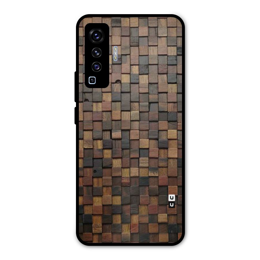 Blocks Of Wood Metal Back Case for Vivo X50