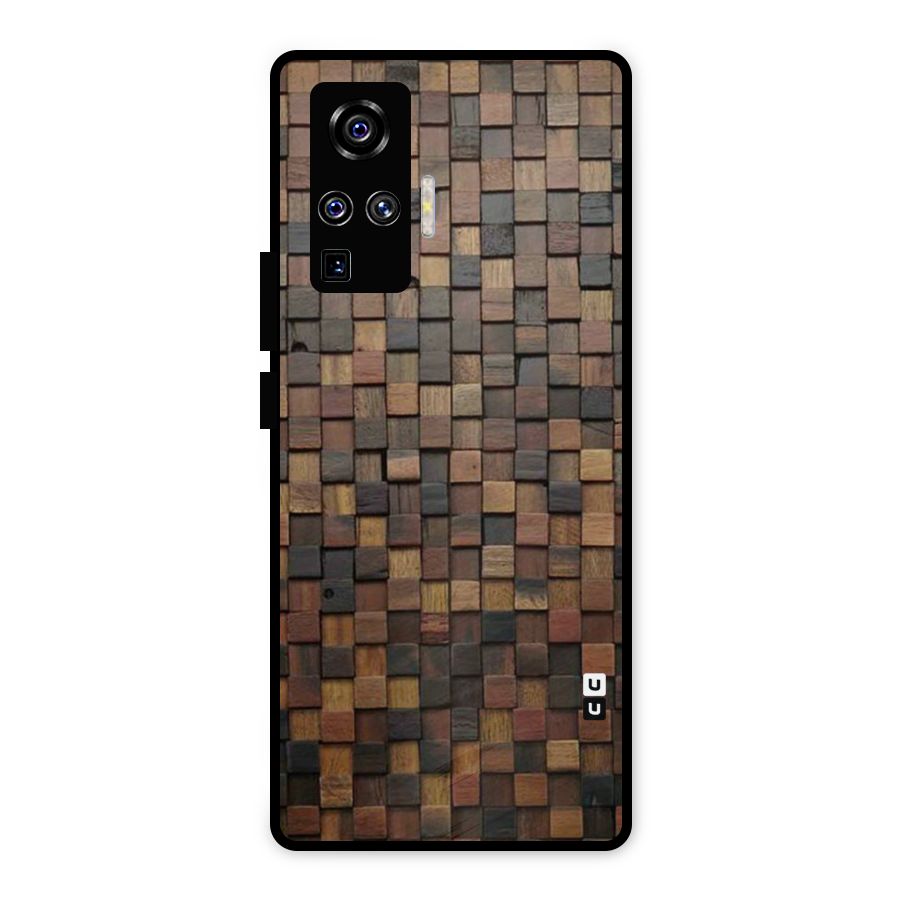 Blocks Of Wood Metal Back Case for Vivo X50 Pro