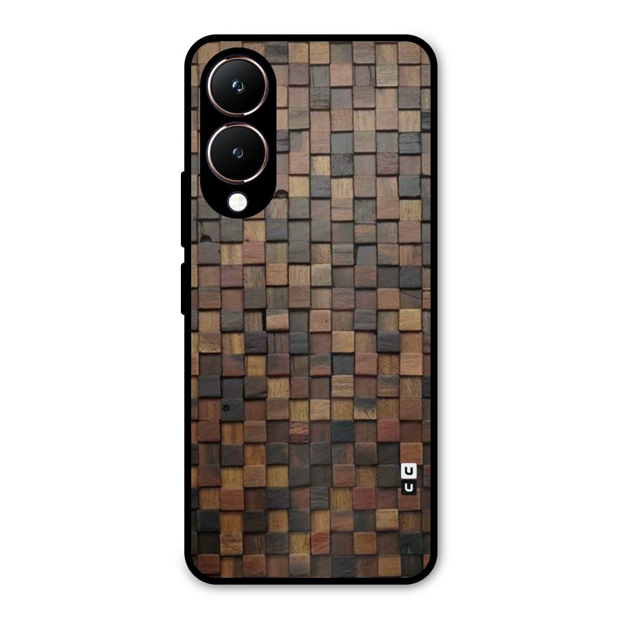 Blocks Of Wood Metal Back Case for Vivo Y28