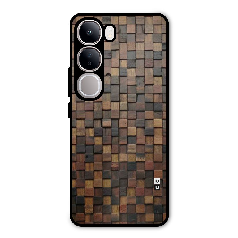 Blocks Of Wood Metal Back Case for Vivo Y300