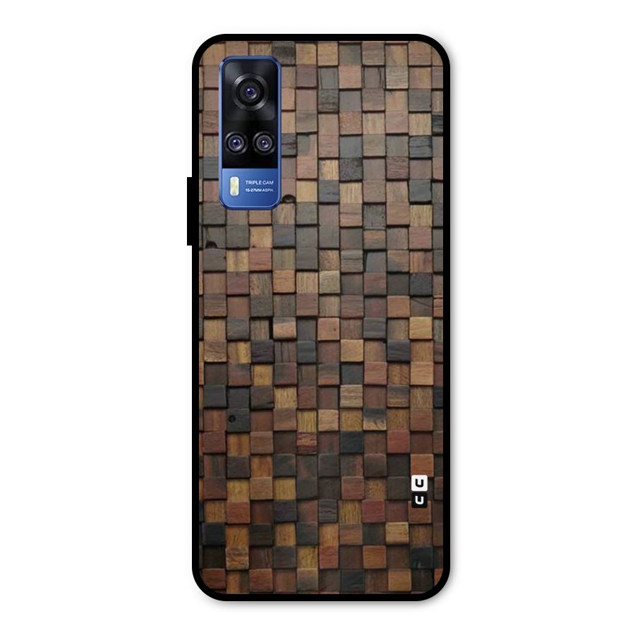 Blocks Of Wood Metal Back Case for Vivo Y31