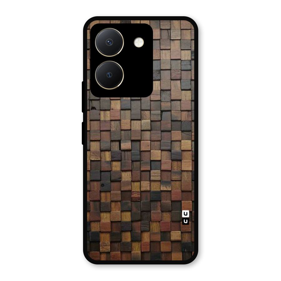 Blocks Of Wood Metal Back Case for Vivo Y36