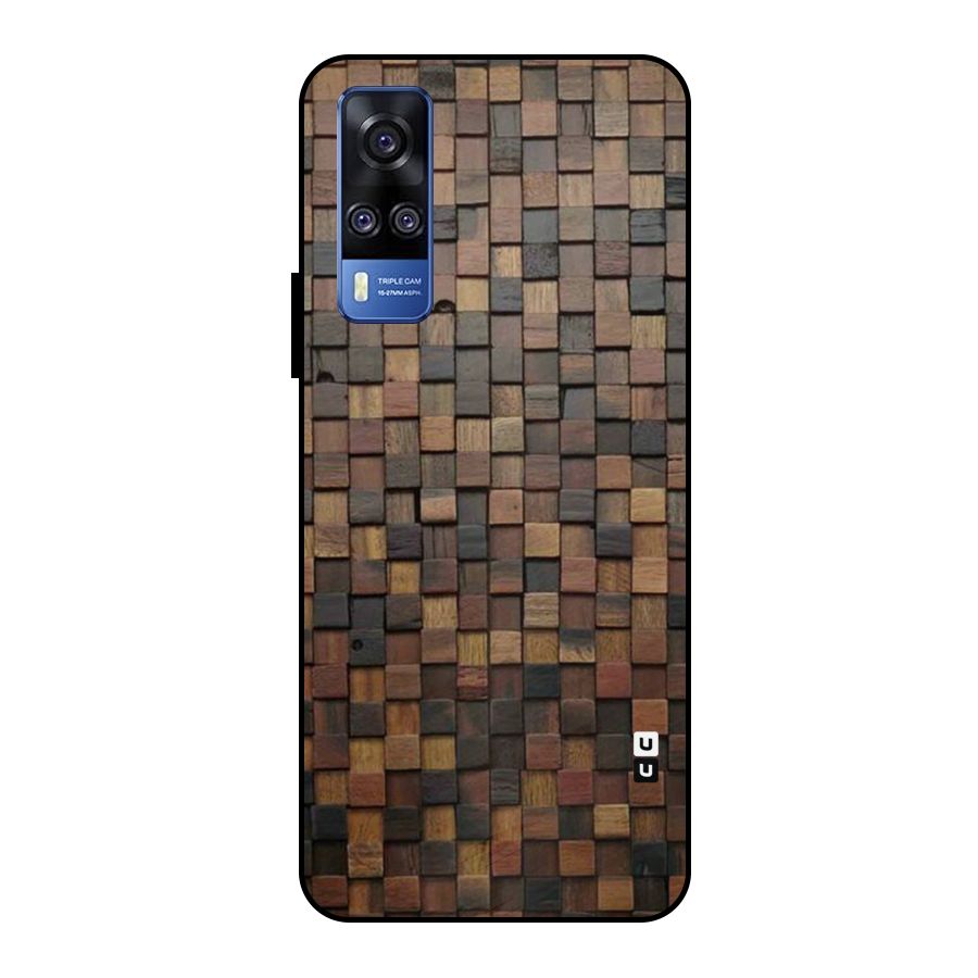 Blocks Of Wood Metal Back Case for Vivo Y51