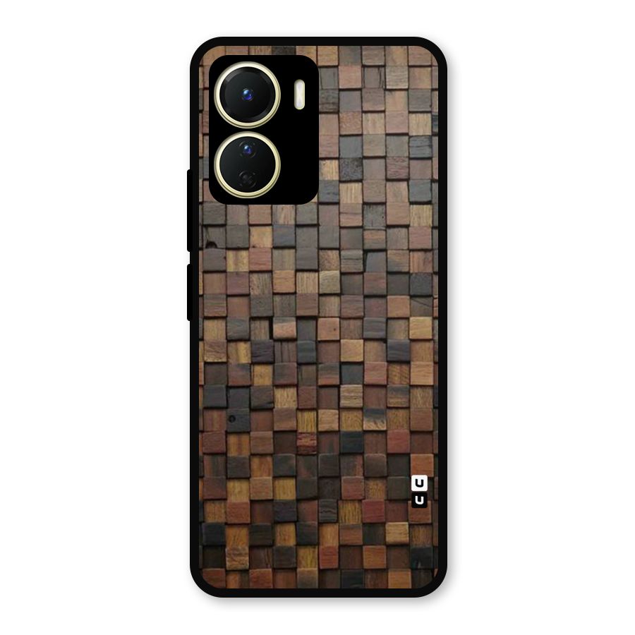 Blocks Of Wood Metal Back Case for Vivo Y56