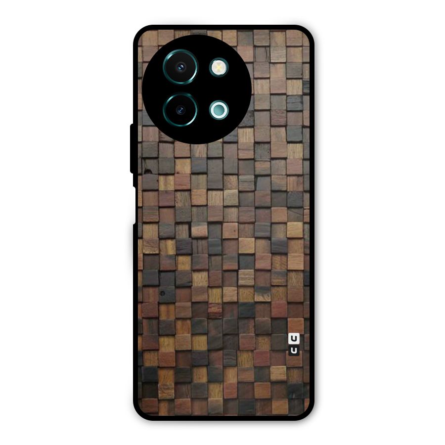 Blocks Of Wood Metal Back Case for Vivo Y58