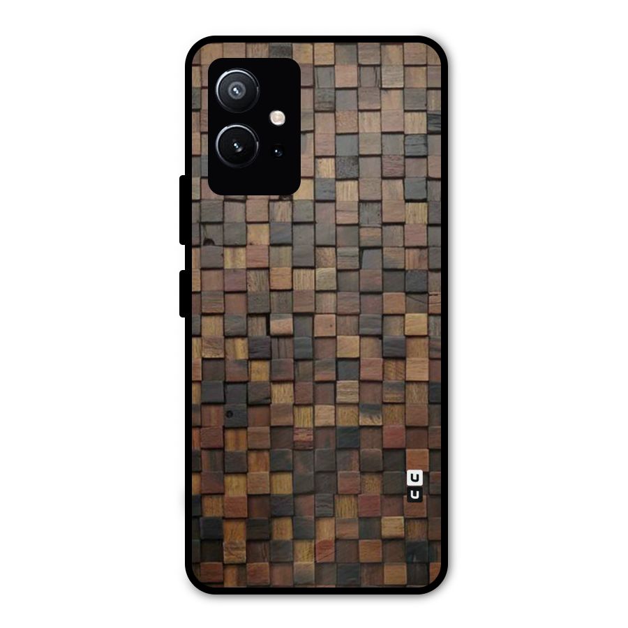 Blocks Of Wood Metal Back Case for Vivo Y75 5G