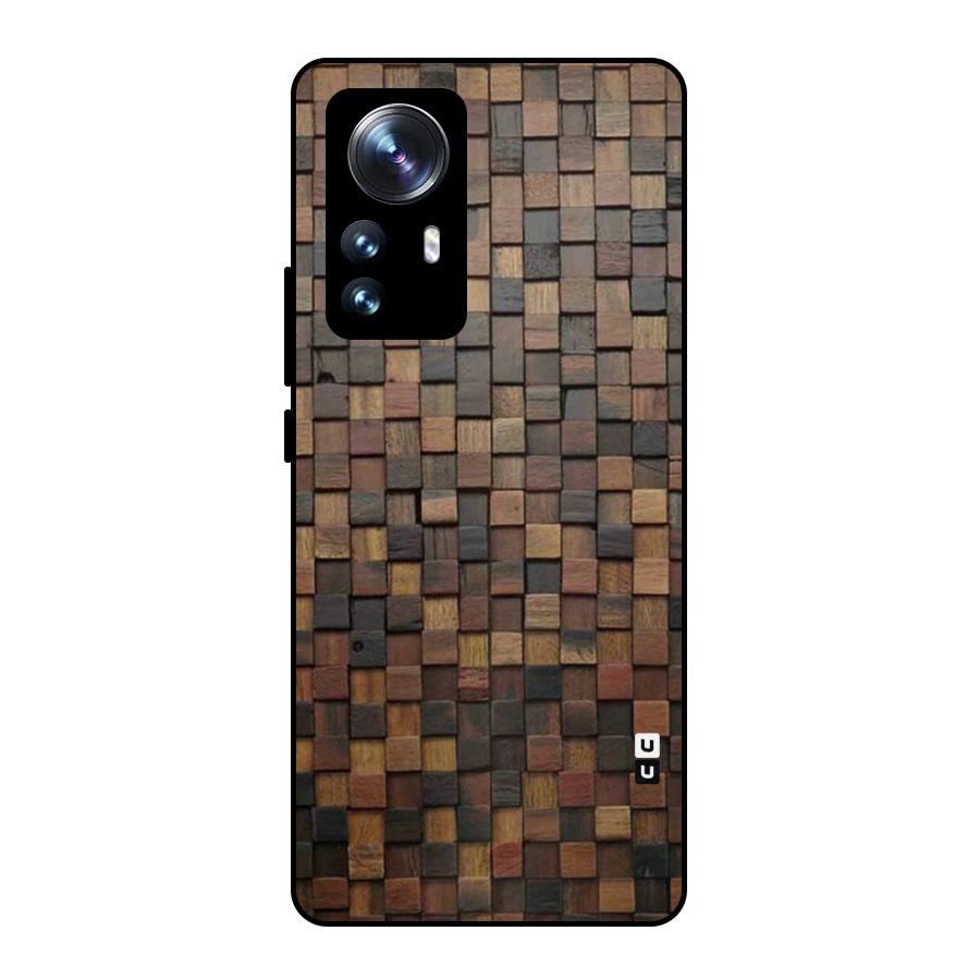 Blocks Of Wood Metal Back Case for Xiaomi 12 Pro