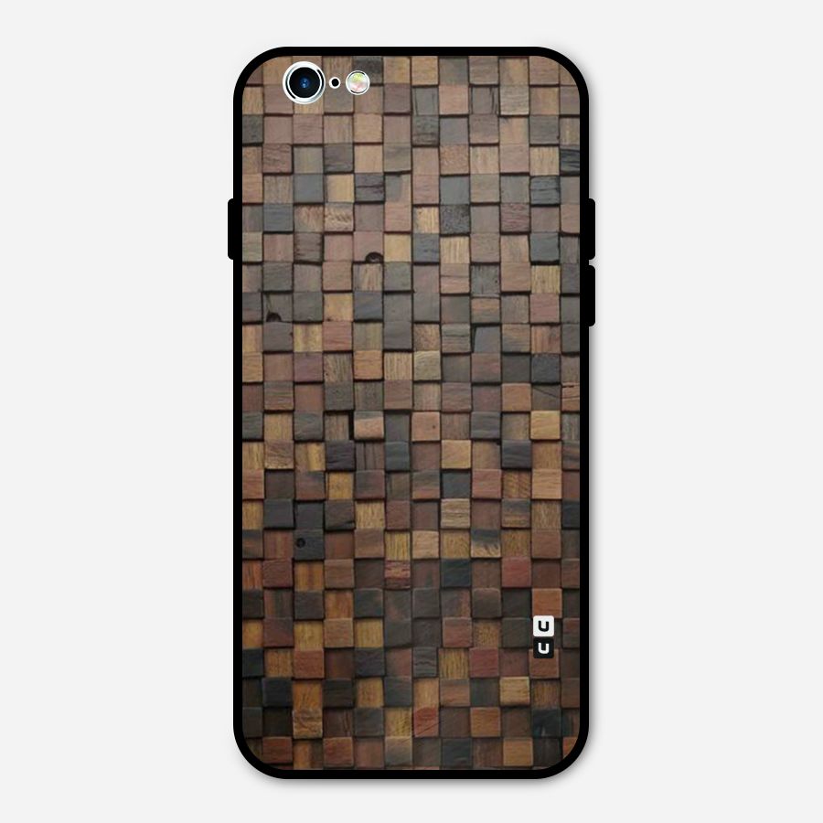 Blocks Of Wood Metal Back Case for iPhone 6 6s