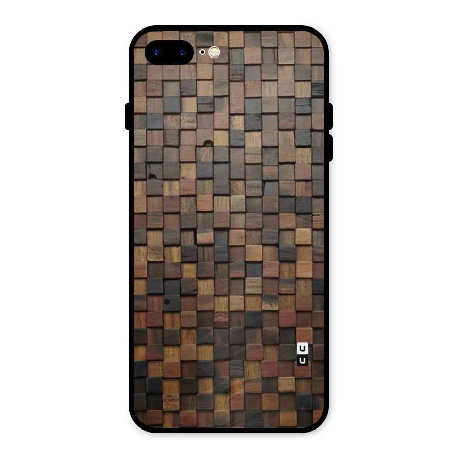 Blocks Of Wood Metal Back Case for iPhone 8 Plus