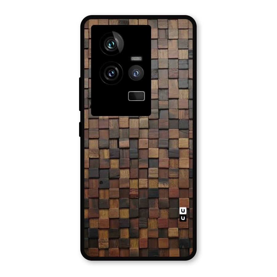Blocks Of Wood Metal Back Case for iQOO 11 5G