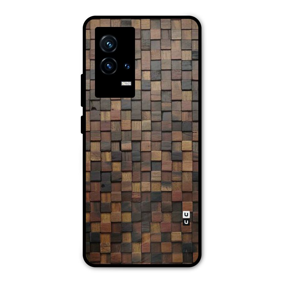 Blocks Of Wood Metal Back Case for iQOO 9 5G