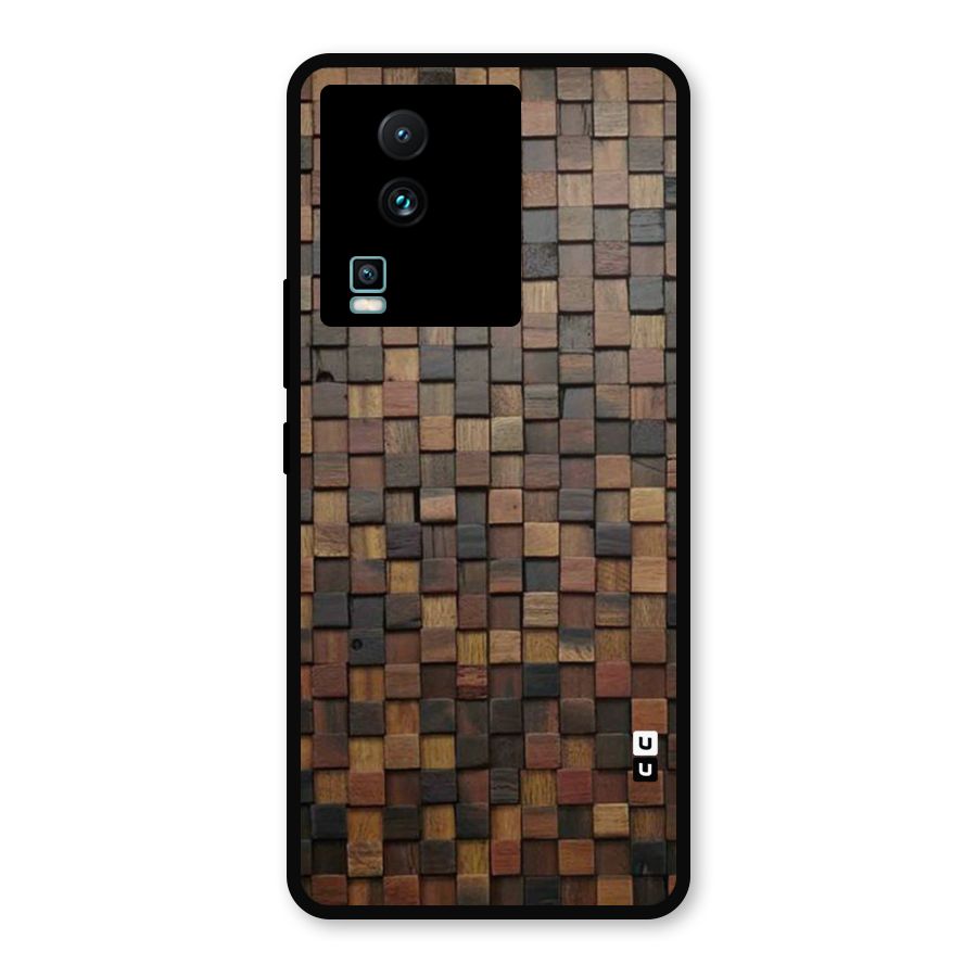 Blocks Of Wood Metal Back Case for iQOO Neo 7 Pro