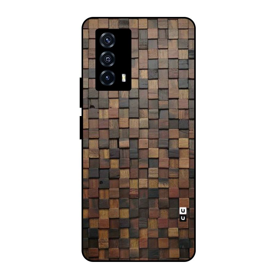 Blocks Of Wood Metal Back Case for iQOO Z5