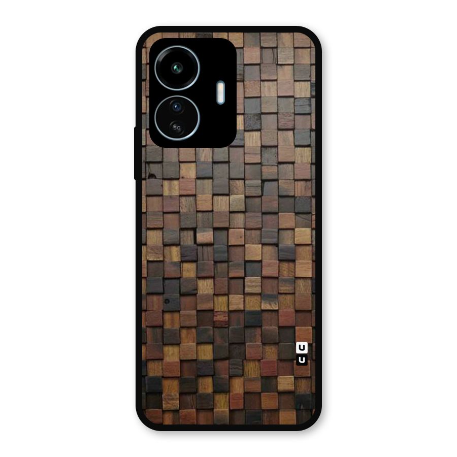 Blocks Of Wood Metal Back Case for vivo iQOO Z6 Lite 5G