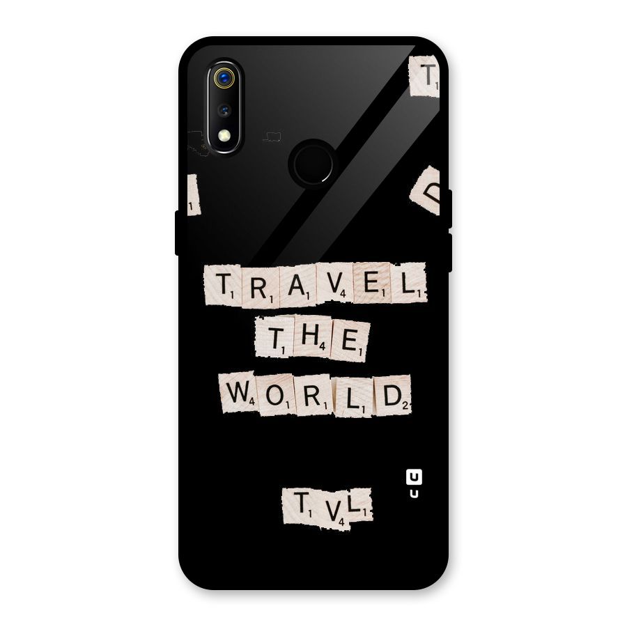 Blocks Travel Glass Back Case for Realme 3i