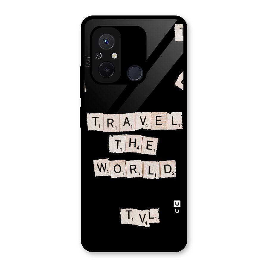 Blocks Travel Glass Back Case for Redmi 12C