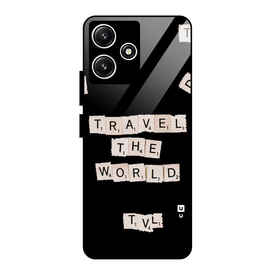 Blocks Travel Glass Back Case for Redmi 12 5G