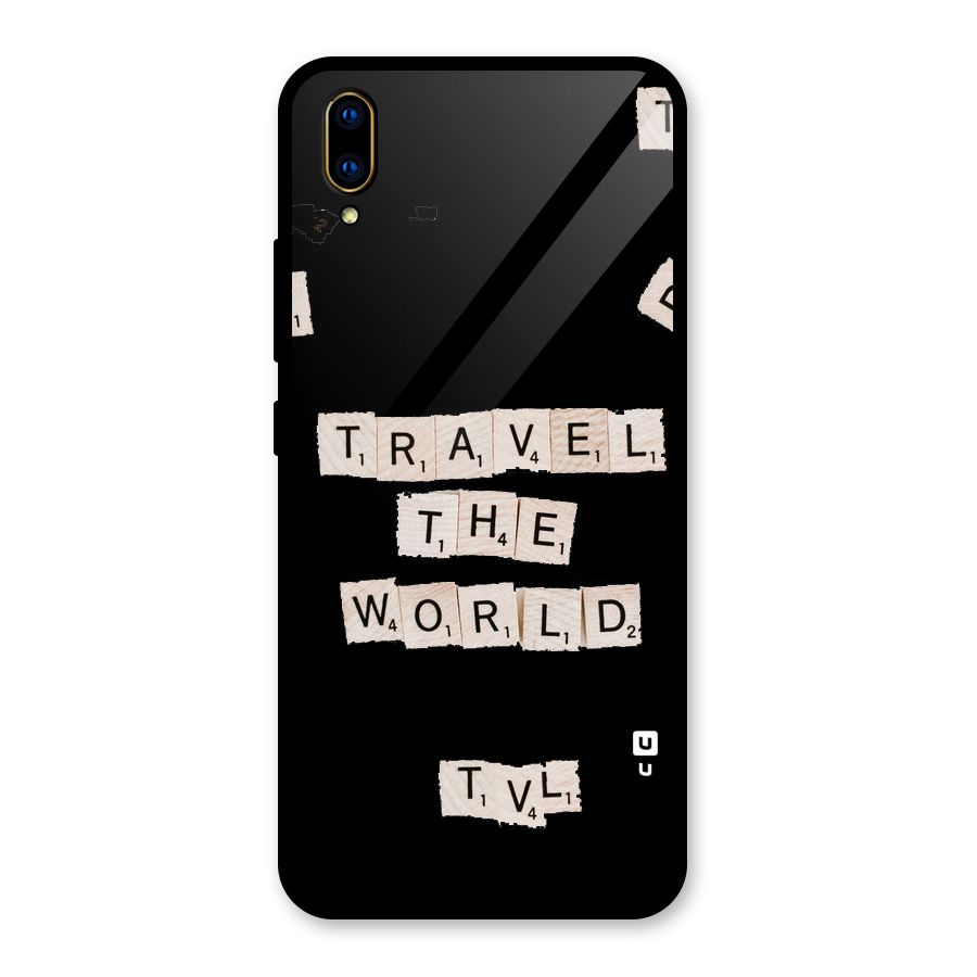Blocks Travel Glass Back Case for Vivo V11 Pro