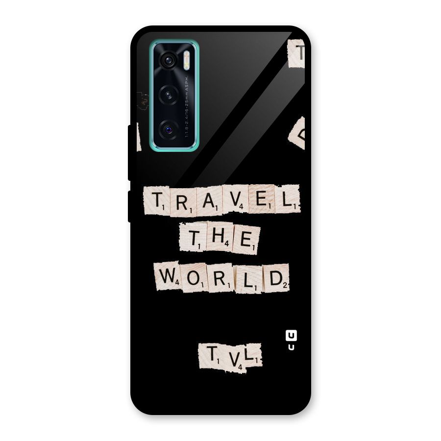 Blocks Travel Glass Back Case for Vivo V20 SE