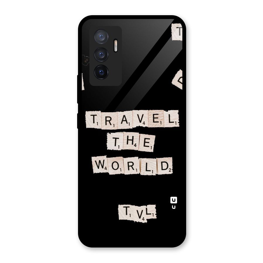 Blocks Travel Glass Back Case for Vivo V23e