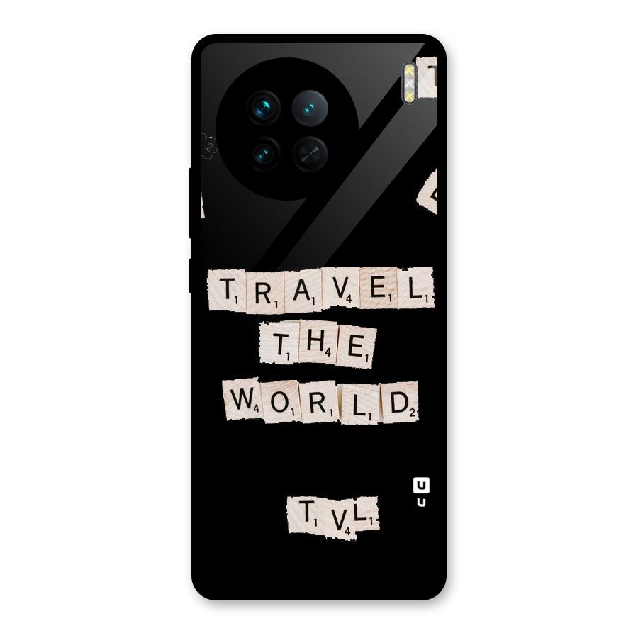 Blocks Travel Glass Back Case for Vivo X90
