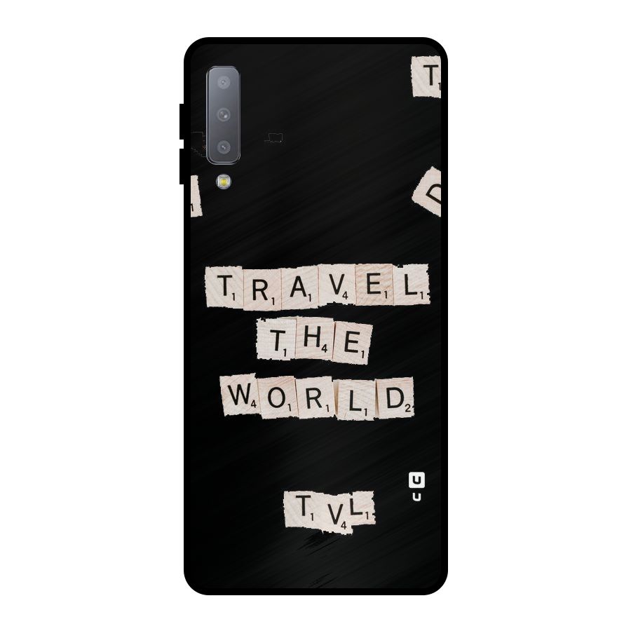Blocks Travel Metal Back Case for Galaxy A7 (2018)
