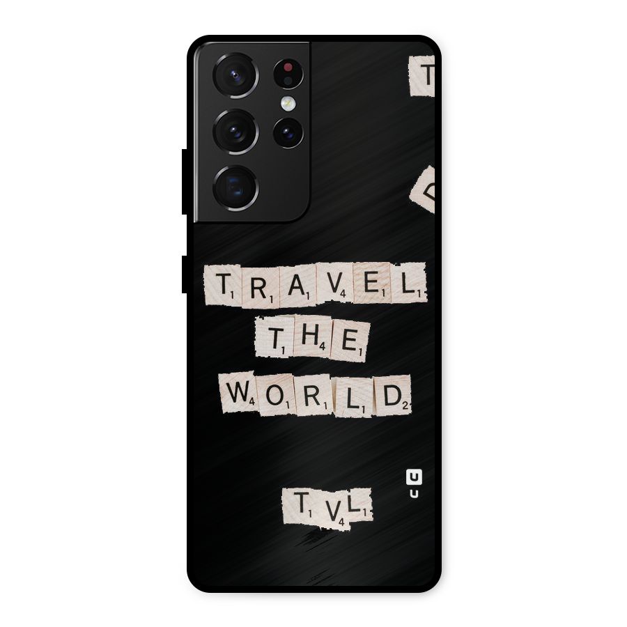 Blocks Travel Metal Back Case for Galaxy S21 Ultra 5G