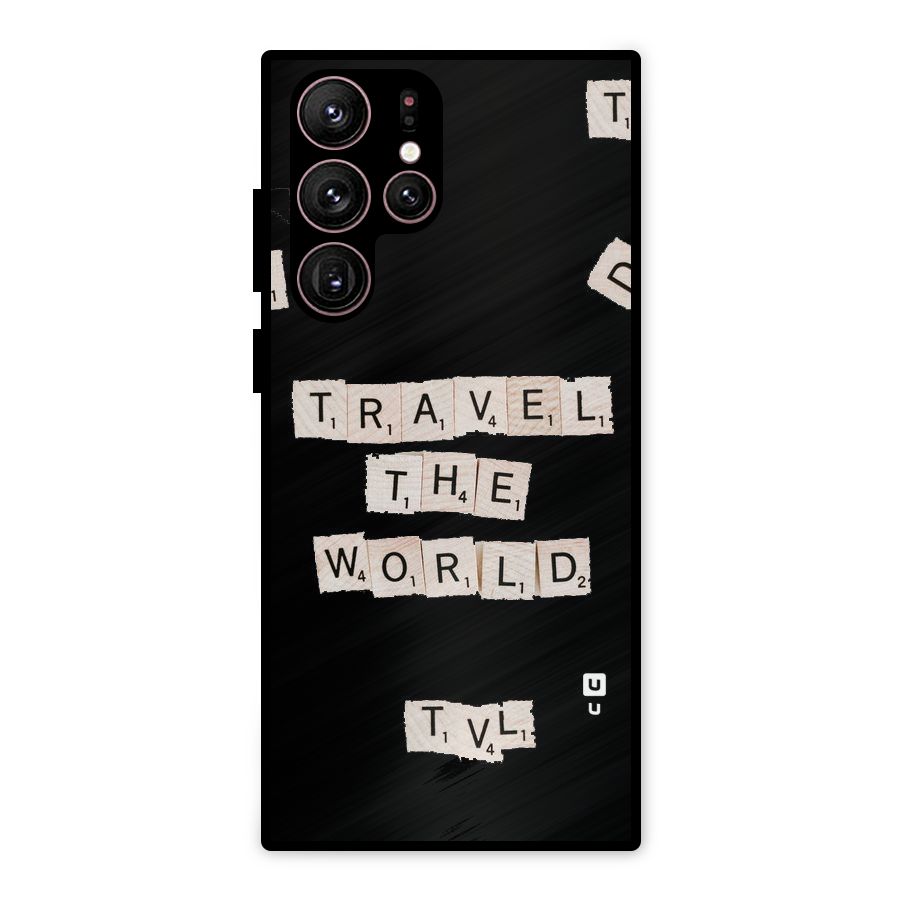 Blocks Travel Metal Back Case for Galaxy S22 Ultra 5G