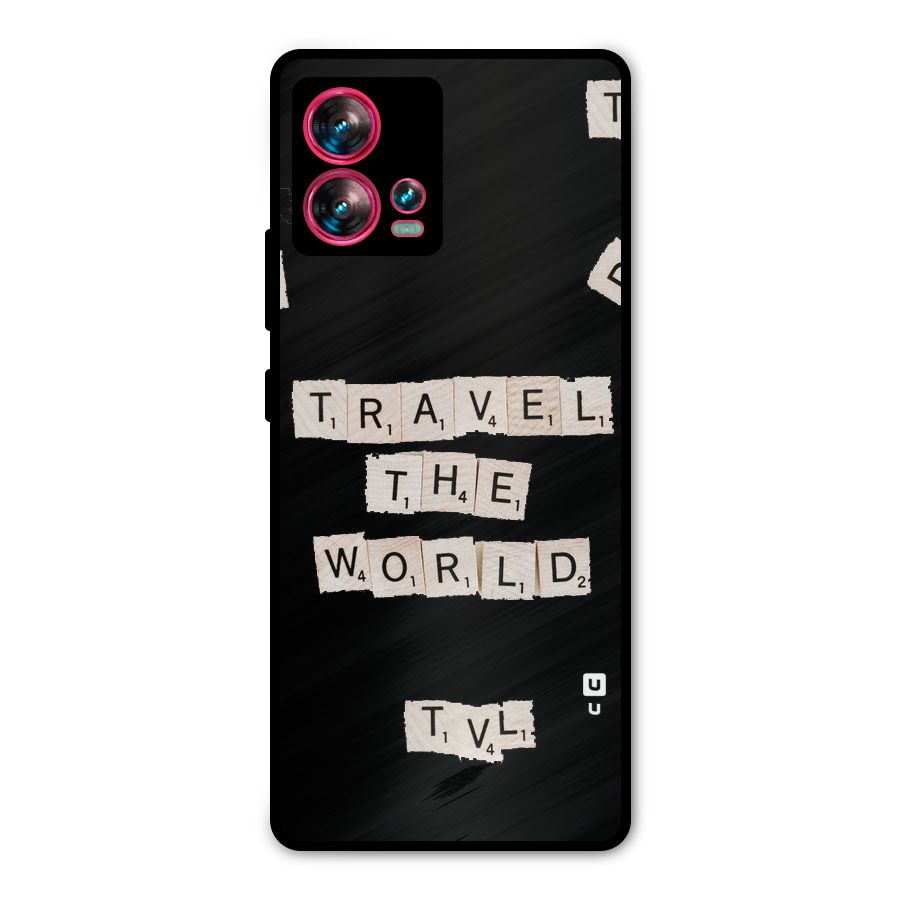 Blocks Travel Metal Back Case for Motorola Edge 30 Fusion