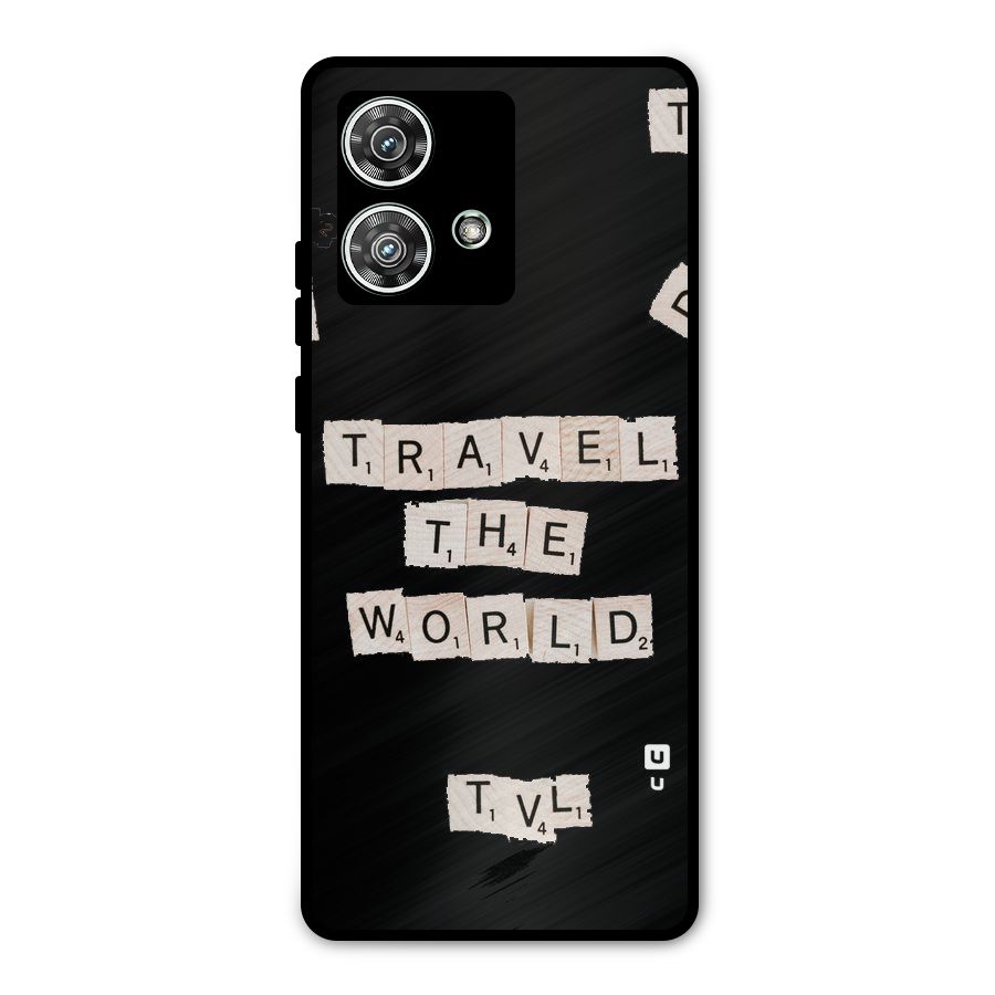 Blocks Travel Metal Back Case for Motorola Edge 40 Neo