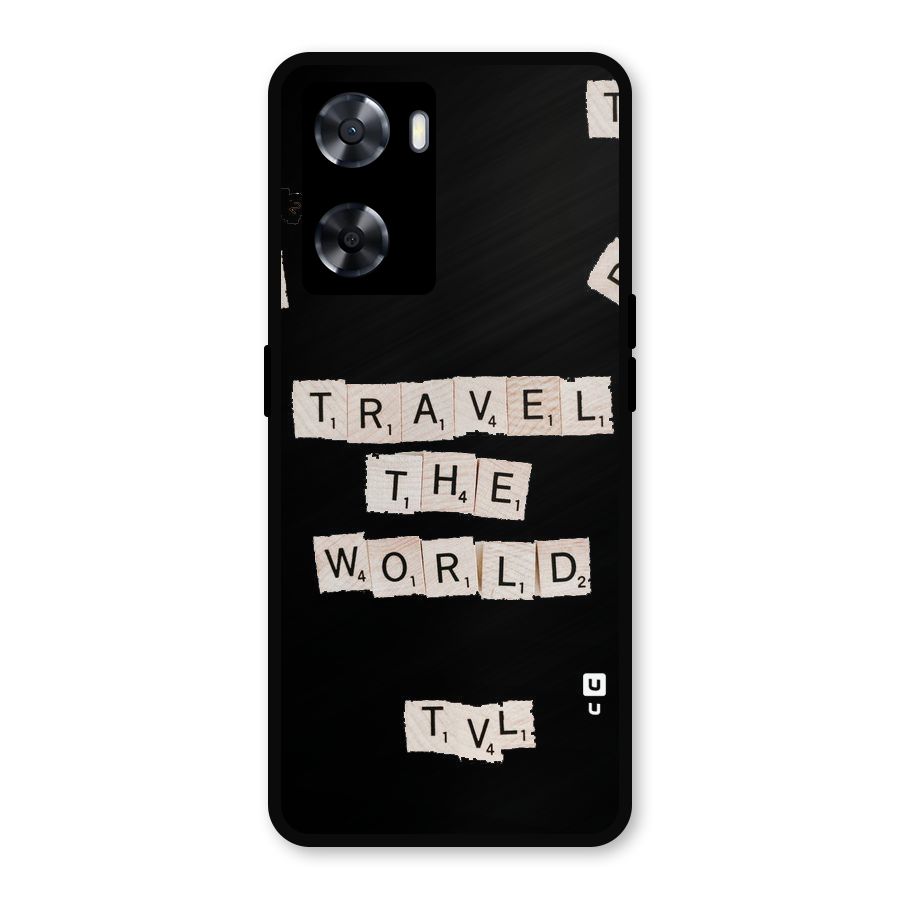 Blocks Travel Metal Back Case for Oppo A57 2022