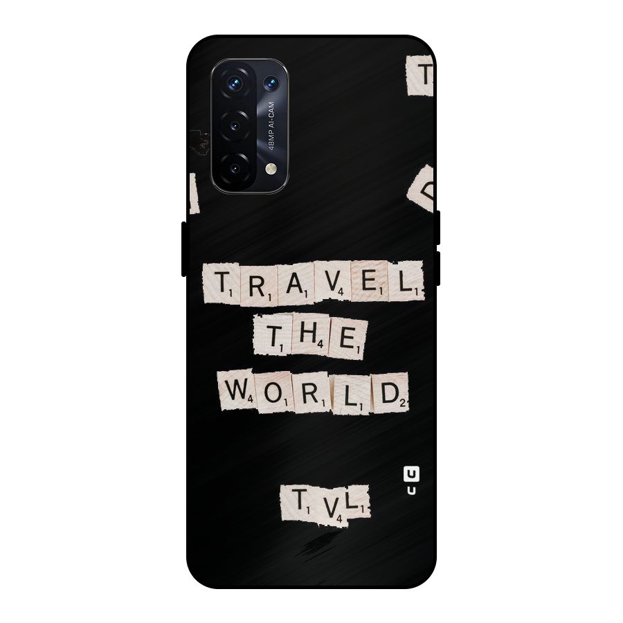 Blocks Travel Metal Back Case for Oppo A74 5G