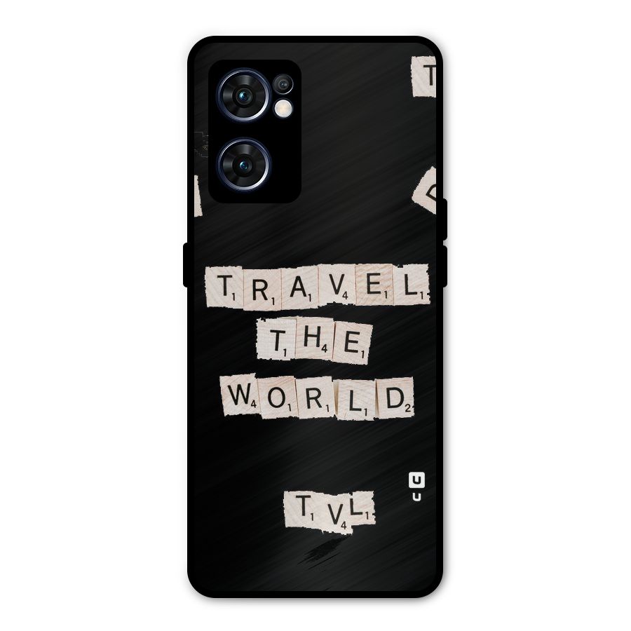Blocks Travel Metal Back Case for Oppo Reno7 5G
