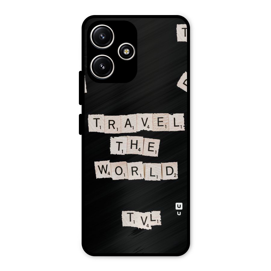 Blocks Travel Metal Back Case for Poco M6 Pro