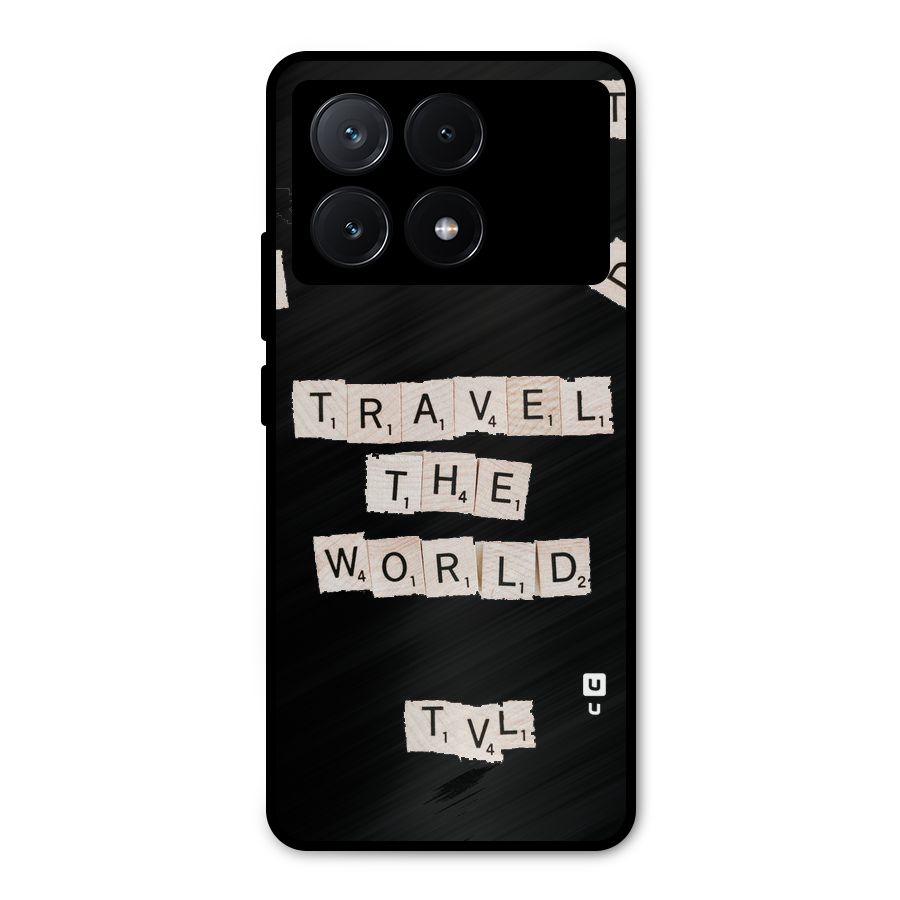Blocks Travel Metal Back Case for Poco X6 Pro